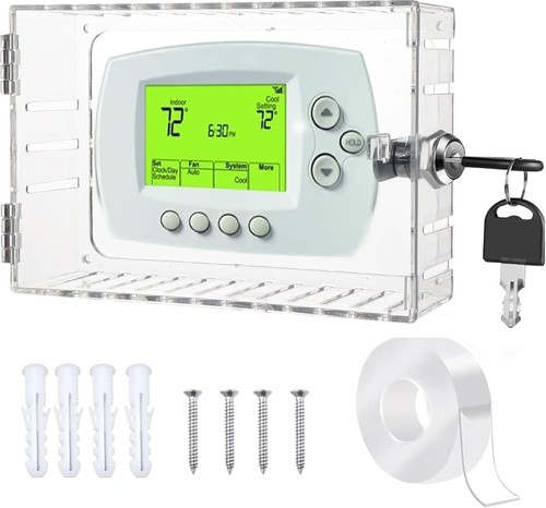 Universal thermostat lock box - lock,